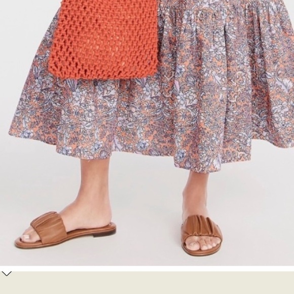 J.Crew Menorca scrunchie-strap slides in leather size 9 New - Picture 3 of 6